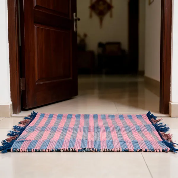 Cotton_Handcrafted_Striped_Fringed_Floor_Mat