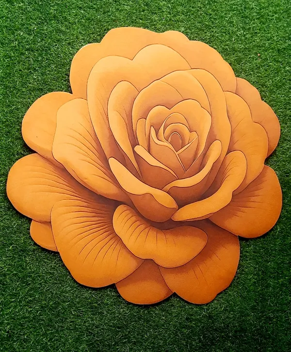 Rubber_Floral_Orange_Rose_Print_Decorative_Door_Mat