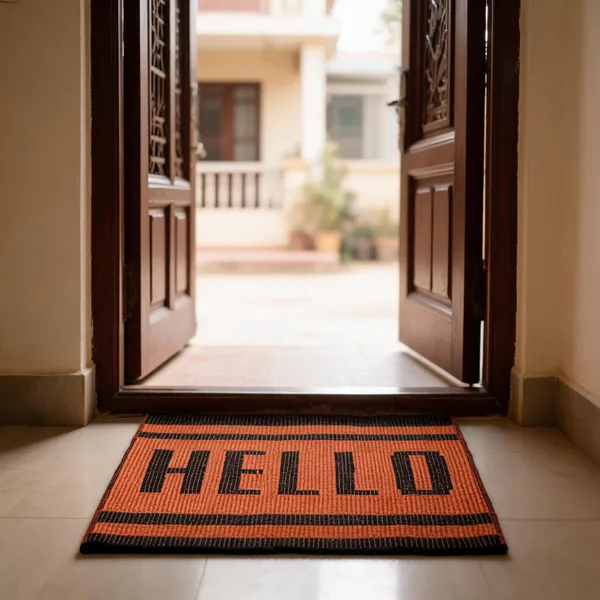 Cotton_Woven_Striped_Hello_Print_Door_Mat_Pack_Of_2