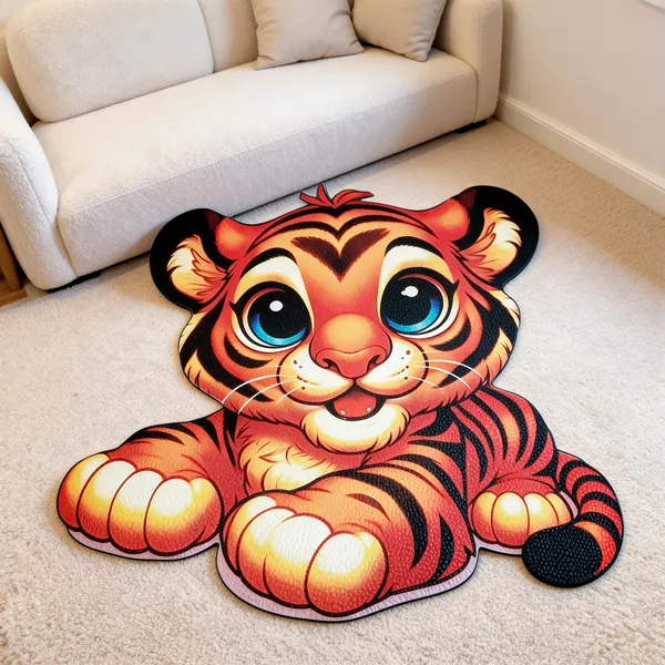 Rubber_Animal_Tiger_Print_Multicolor_Floor_Mat