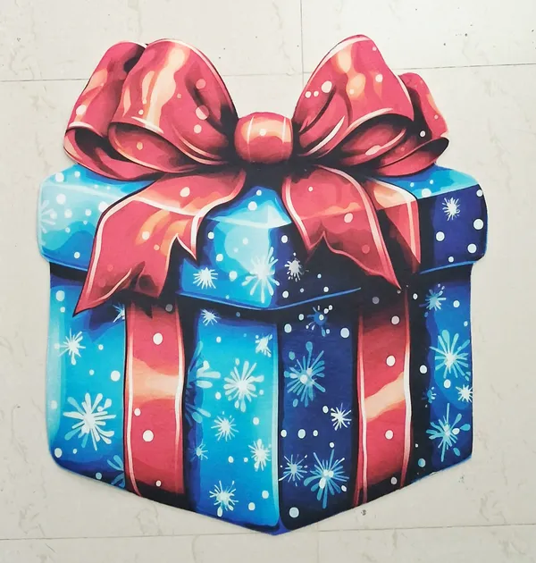 Rubber_Christmas_Blue_Gift_Box_Print_Decorative_Door_Mat_Pack_Of_2