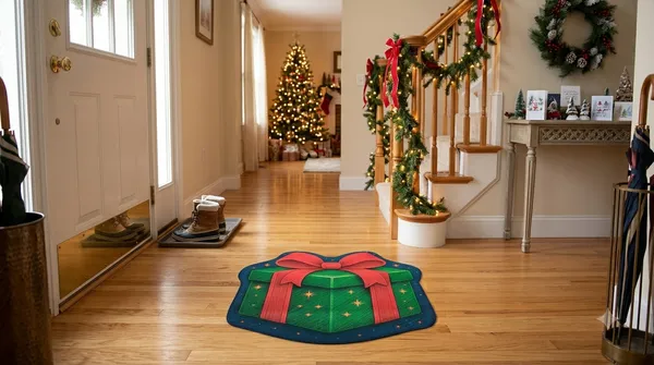 Rubber_Christmas_Green_Gift_Box_Print_Decorative_Door_Mat_Pack_Of_2