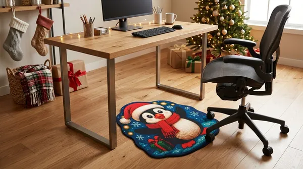 Rubber_Christmas_Penguin_With_Scarf_Print_Decorative_Door_Mat_Pack_Of_2