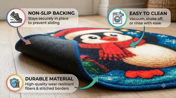 Rubber_Christmas_Penguin_With_Scarf_Print_Decorative_Door_Mat_Pack_Of_2