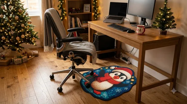 Rubber_Christmas_Penguin_With_Scarf_Print_Decorative_Door_Mat_Pack_Of_2