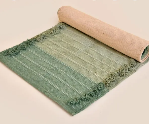 Handcrafted_Braided_Rope_Cotton_Yoga_Mat_with_Tassels_-_Pastel_Sage_Green_(23"_x_72",_1.3_Kg)