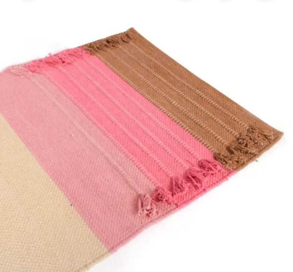 Handcrafted_Braided_Rope_Cotton_Yoga_Mat_with_Tassels_-_Rose_Pink_&_Earthy_Beige_(23"_x_72",_1.3_Kg)