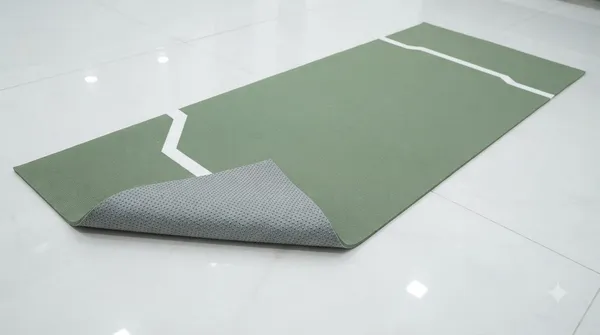 Handcrafted_Anti-Skid_Cotton_Yoga_Mat_with_Rubber_Grip_-_Sage_Green_(23"_x_75",_1.6_Kg)