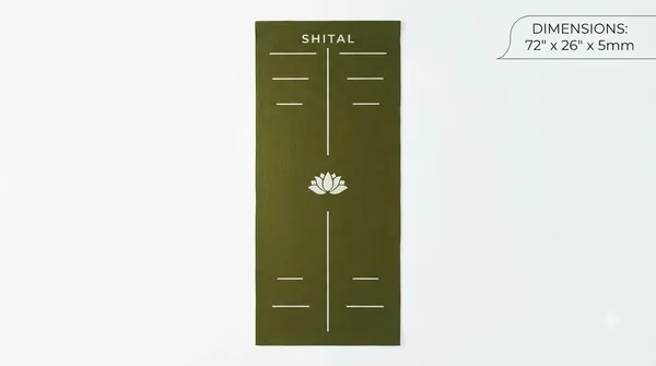 Sarva_Sakthi_Alignment_Cotton_Yoga_Mat_with_Anti-Skid_TPR_Backing_-_Olive_Green_(24"_x_72",_1.4_Kg)