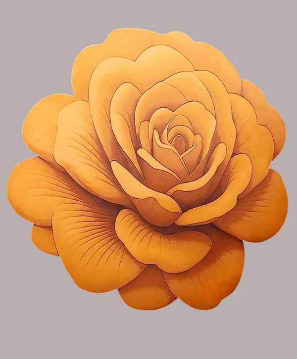 Rubber_Floral_Orange_Rose_Print_Decorative_Door_Mat