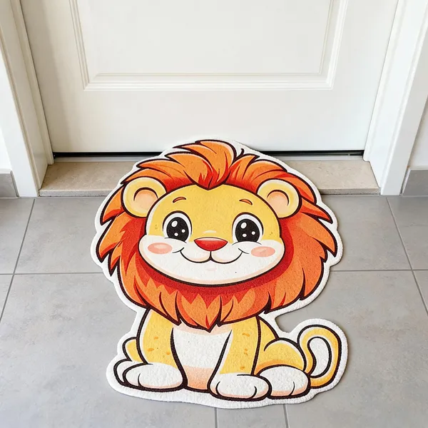 Rubber_Cartoon_Lion_Print_Decorative_Door_Mat