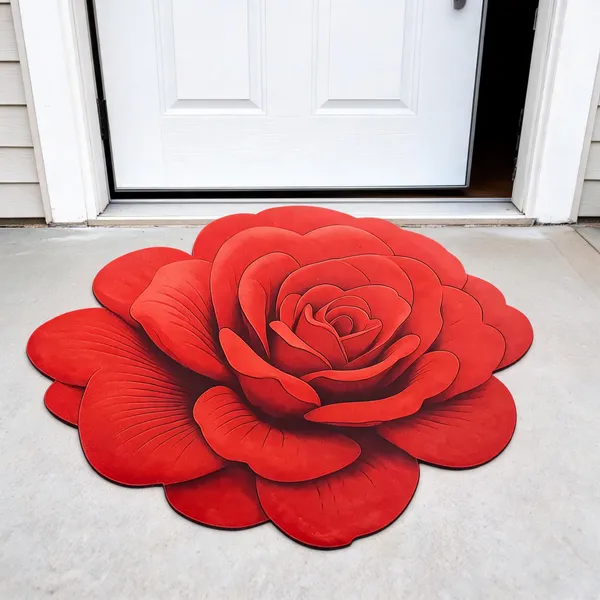Rubber_Floral_Red_Rose_Print_Decorative_Door_Mat