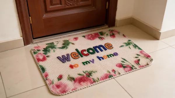 Pvc_Net_Mesh_Floral_Print_Welcome_Door_Mat_Pack_Of_2