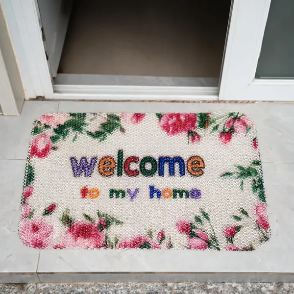 Pvc_Net_Mesh_Floral_Print_Welcome_Door_Mat_Pack_Of_2