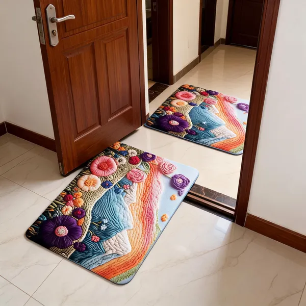 Rubber_Decorative_Floral_Bird_Print_Door_Mat_Set_Of_2