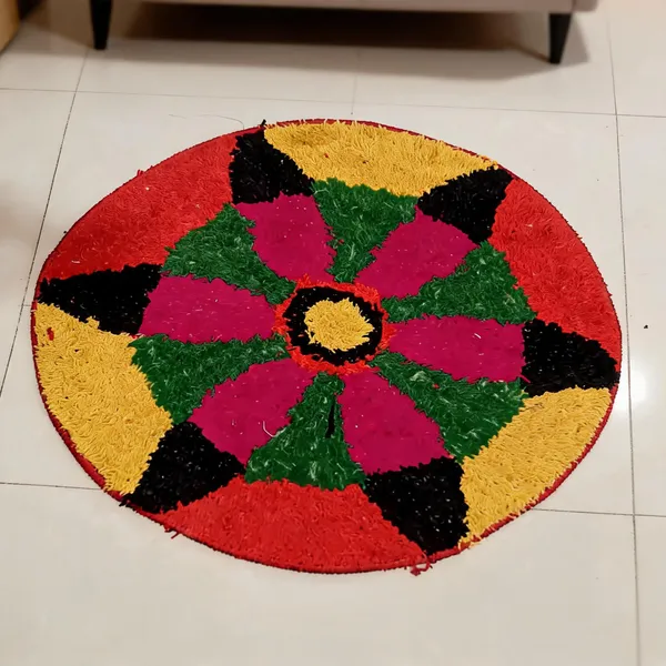 Cotton_Tufted_Geometric_Medallion_Multicolor_Round_Floor_Mat