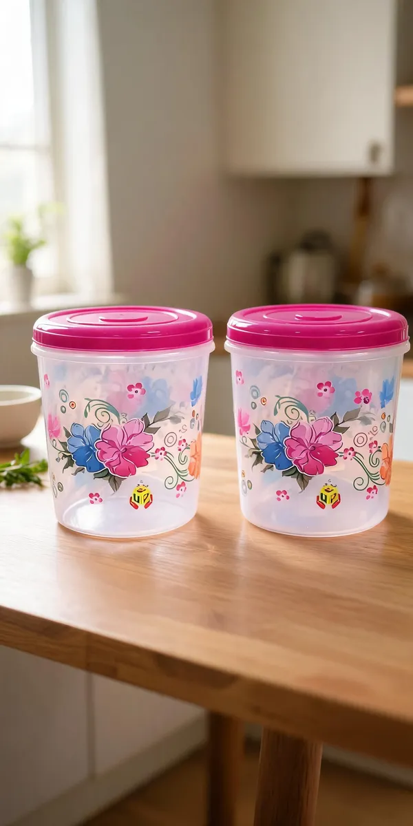Round_Container_Transparent_Flower_Printed_15_Ltr_X_2_Pcs_Pack_Of__2