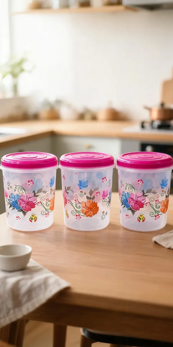 Round_Container_Transparent_Flower_Printed_15_Ltr_X_3_Pcs_Pack_Of__3