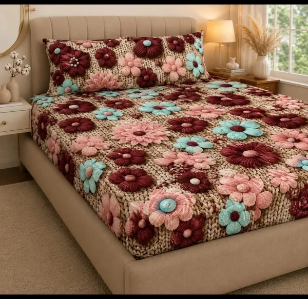 Textured_Floral_Pattern_Quilt_Bedspread