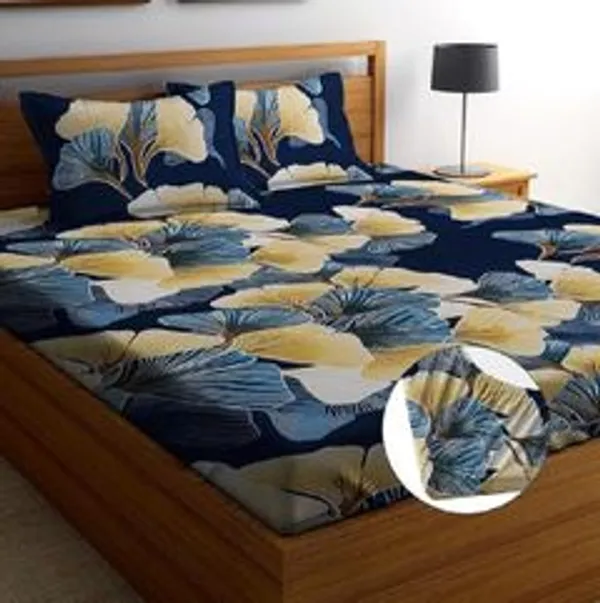 Microfiber_Double_Fitted_Elastic_240_Tc_Printed_1_Bedsheet_With_2_Pillow_Covers