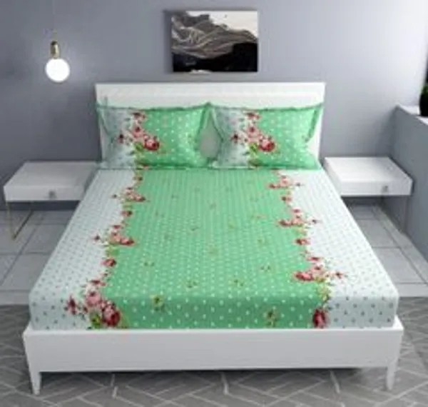 Microfiber_Double_Fitted_Elastic_240_Tc_Printed_1_Bedsheet_With_2_Pillow_Covers