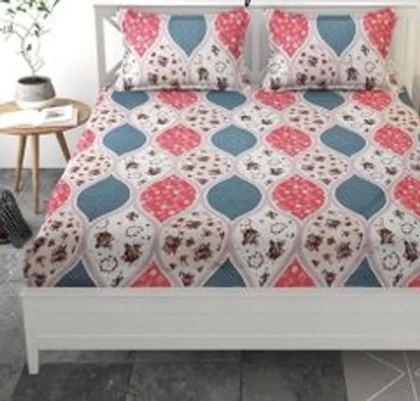 Polycotton_Double_Fitted_Elastic_180_Tc_Floral_1_Bedsheet_With_2_Pillow_Covers