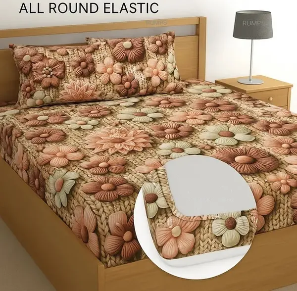 COMFOLUST_240TC_COTTON_ELASTIC_FITTED_BEDSHEET_WITH_2_PILLOW_COVERS