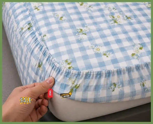 COMFOLUST_460TC_COTTON_KING_SIZE_ELASTIC_FITTED_BEDSHEET_WITH__2_PILLOW_COVER