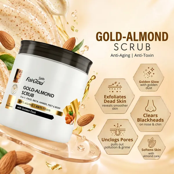 Corlin_FairGlow_Gold_Almond_Smoothening_Face_Scrub
