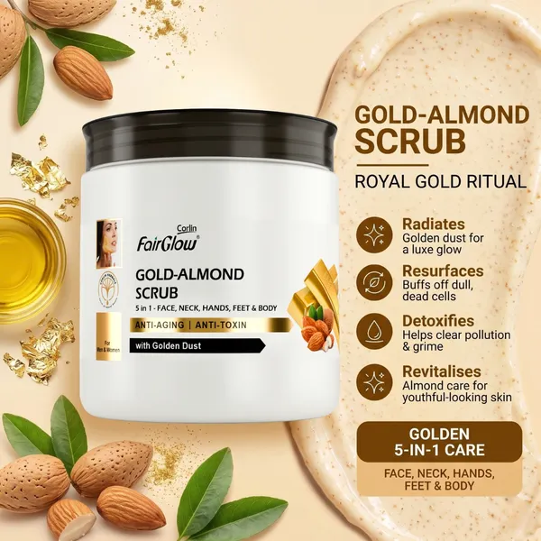 Corlin_FairGlow_Gold_Almond_Smoothening_Face_Scrub
