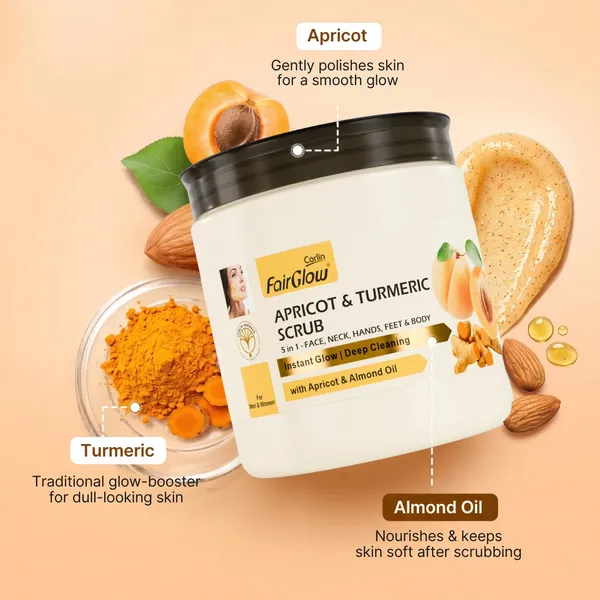 Corlin_FairGlow_Apricot_Turmeric_Instant_Glow_Face_Scrub