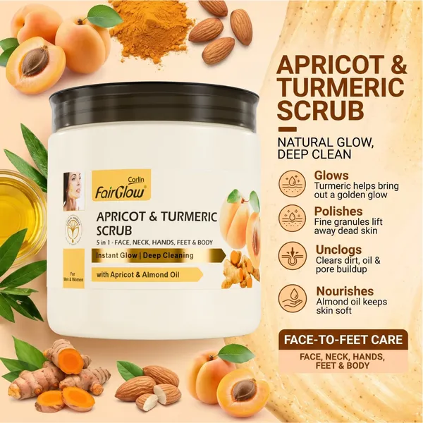 Corlin_FairGlow_Apricot_Turmeric_Instant_Glow_Face_Scrub