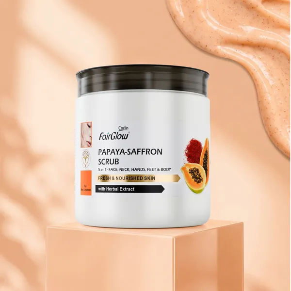Corlin_FairGlow_Papaya_Saffron_Radiance_Face_Scrub