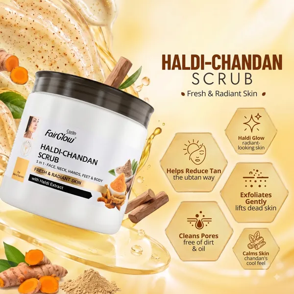 Corlin_FairGlow_Haldi_Chandan_Purifying_Face_Scrub