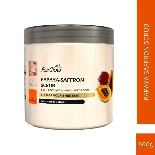 Corlin_Fairglow_Papaya_Saffron_Skincare_Combo_Scrub_Cream_Pack_Gel
