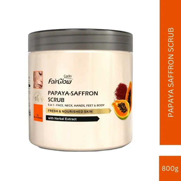 Corlin_Fairglow_Papaya_Saffron_Face_Scrub_Blackhead_Removal_Glow