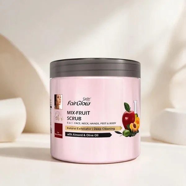 Corlin_Fairglow_Mix_Fruit_Face_Scrub_Gentle_Exfoliation_Glowing_Skin