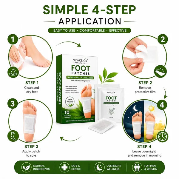 Newclick_Natural_Detox_Foot_Patches_Bamboo_&_Wood_Vinegar_10Pc