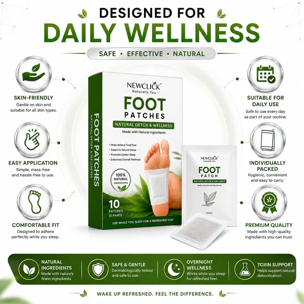 Newclick_Natural_Detox_Foot_Patches_Bamboo_&_Wood_Vinegar_10Pc