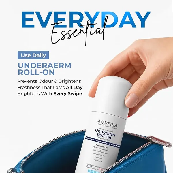 Aqueria_5.5%_АНА_ВНА_French_Underarm_Brightening_Roll_On_|_48H_Odour_Control_|_Aqua_Fragrance_with_2%_Niacinamide_|_Multi_Actives,_Glycolic_Acid,_Lactic_Acid_|_Prevents_Odor,_Kills_Bacteria_|_Exfoliates,_Reduces_Pigmentation_&_Discoloration_for_Even-Toned_Underarms_|_Brightens_Skin_&_Exfoliates_Underarm_|_Alcohol_&_Aluminium_Free_|_Deodorant_for_Men_&_Women_|_50ml