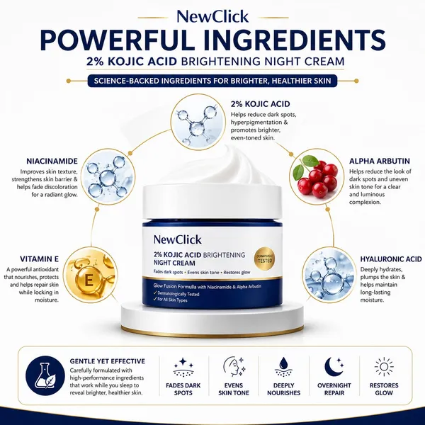 Newclick_2%_Kojic_Acid_Niacinamide_Brightening_Night_Cream