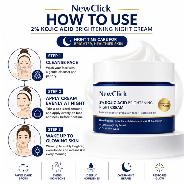 Newclick_2%_Kojic_Acid_Niacinamide_Brightening_Night_Cream