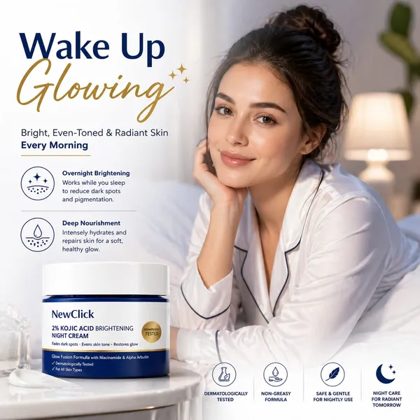Newclick_2%_Kojic_Acid_Niacinamide_Brightening_Night_Cream