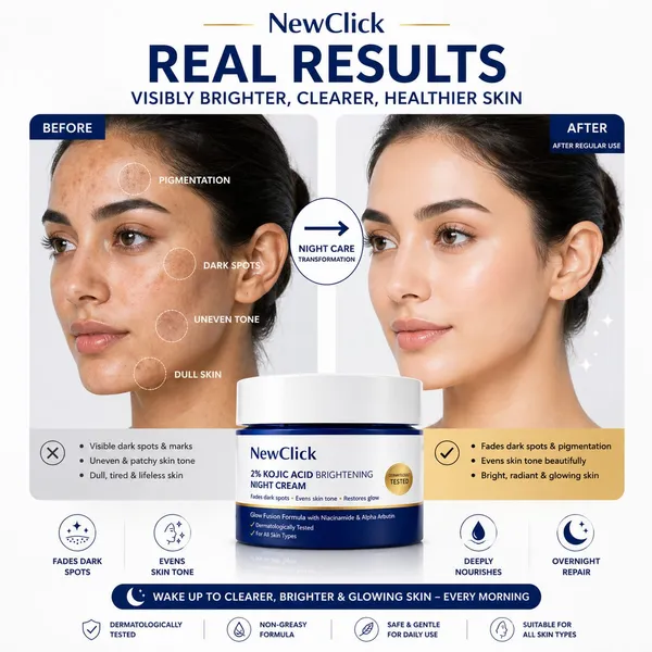 Newclick_2%_Kojic_Acid_Niacinamide_Brightening_Night_Cream