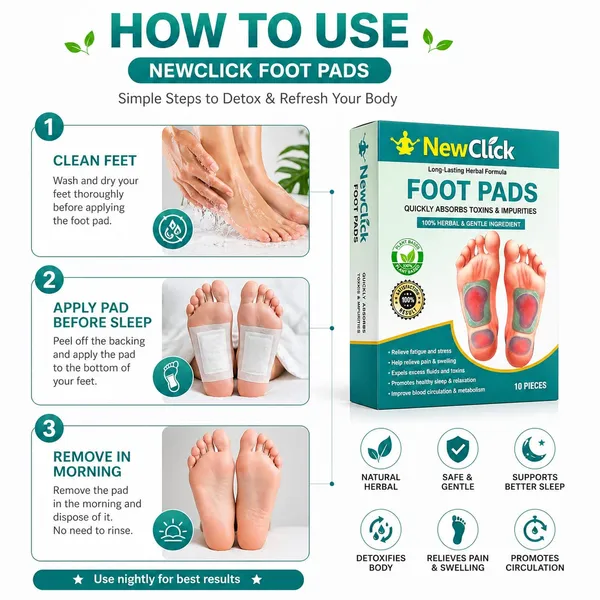 NEWCLICK_Ginger_Foot_Pad_Herbal_Detox_Foot_Care_for_Daily_Wellness_Balance_Plaster_Patch_Plaster_&_Patch_(10_Patches)