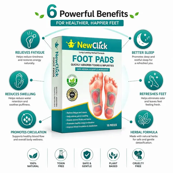 NEWCLICK_Ginger_Foot_Pad_Herbal_Detox_Foot_Care_for_Daily_Wellness_Balance_Plaster_Patch_Plaster_&_Patch_(10_Patches)