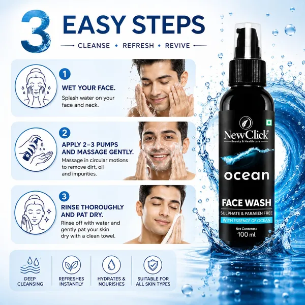 Newclick_Ocean_Salicylic_Acid_Licorice_Sulphate_Free_Face_Wash