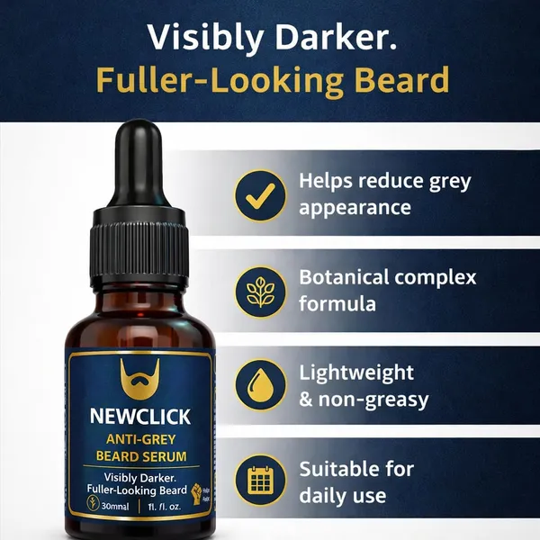 Newclick_Anti-Grey_Beard_Serum_Biotin_&_Caffeine_30Ml