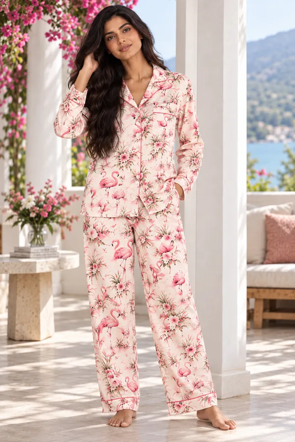 FLAMINGO_GARDEN_-_Full-Sleeve_Pajama_Set