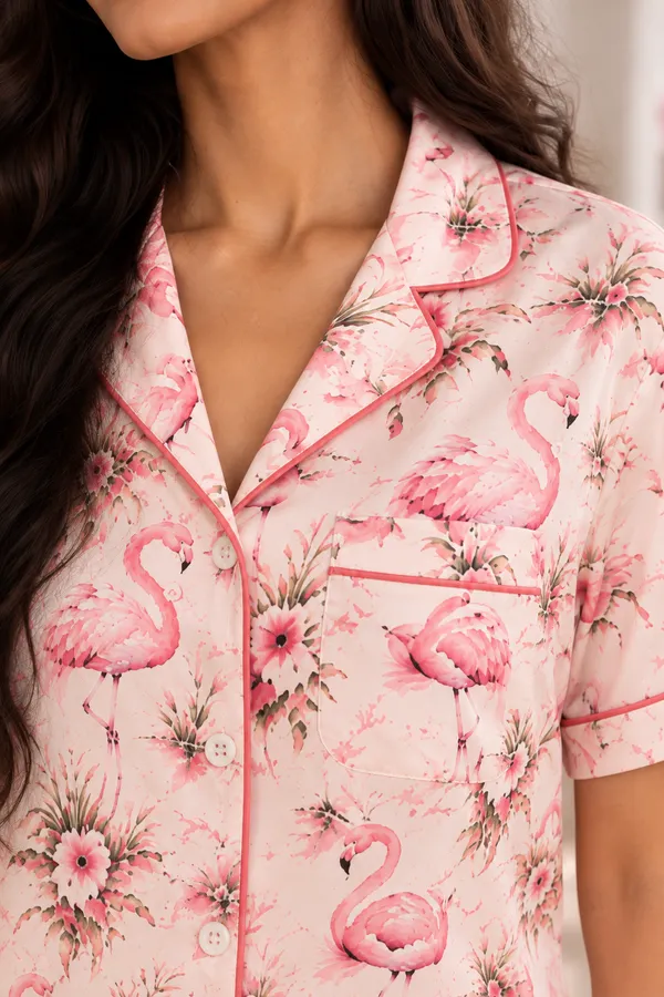 FLAMINGO_GARDEN_-_Satin_Short_Set